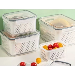 Pojemniki kuchenne na żywność z koszyczkiem pojemnik z uszczelką 4 szt