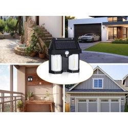 Lampa solarna z czujnikiem zmierzchu ruchu 3 tryby wodoodporna 1200lm