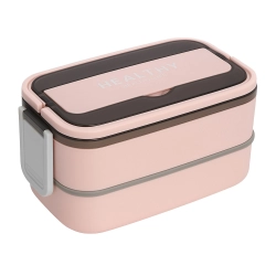 Śniadaniówka z przegródkami piętrowy pojemnik xxl sztućce lunchbox 1400ml