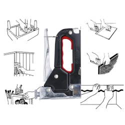 Zszywacz tapicerski taker ręczny na zszywki 4-14mm metalowy 3 w 1 blokada