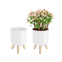 Donica doniczka kwietnik stojący na nóżkach do domu ogrodowa stojąca biała