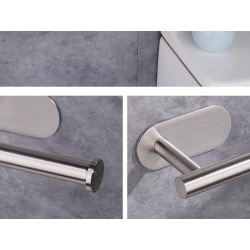 Uchwyt na ręcznik papierowy kuchenny samoprzylepny metalowy srebrny loft