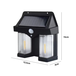 Lampa solarna z czujnikiem zmierzchu ruchu 3 tryby wodoodporna 1200lm