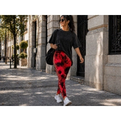 Legginsy damskie push up marmurkowe wysoki stan modelujące fitness s/m — zdjęcie 8