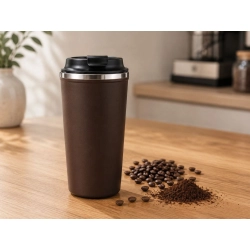 Kubek termiczny termos na gorące napoje kawa 500 ml z przyssawką anti-spill