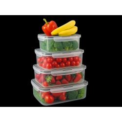 Pojemniki kuchenne na żywność z koszyczkiem pojemnik z uszczelką 4 szt