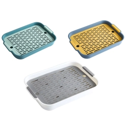 Taca kuchenna dwuwarstwowa z odpływem na naczynia warzywa owoce plastikowa