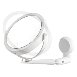 Lusterko led do makijażu obrotowe powiększające z uchwytem ściennym 360°