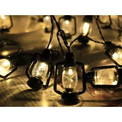 Lampki solarne ogrodowe LED girlanda lampiony na balkon taras dekoracyjne — zdjęcie 2