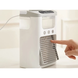 Wentylator z nawilżaczem wody na biurko usb rgb led 3 stopnie prędkości