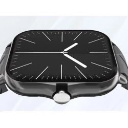 Smartwatch zegarek damski męski gumowy pasek sport bluetooth rozmowy czarny