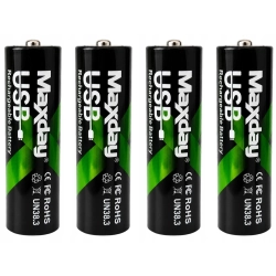Akumulatorki baterie paluszki AA Li-Ion 1,5V 2200mWh 4 sztuki ładowane USB-C