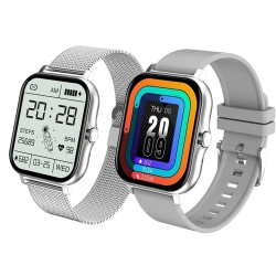 Smartwatch zegarek damski męski gumowy pasek sport bluetooth rozmowy szary