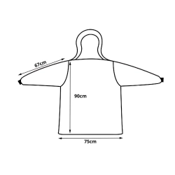 Ciepła bluza koc oversize xl gruba 2w1 futrzak z kapturem kocobluza gruba