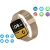 Smartwatch zegarek damski męski gumowy pasek sport bluetooth rozmowy złoty