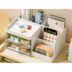 Przybornik organizer na biurko półki na kosmetyki drobiazgi szuflady szafka
