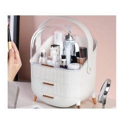 Organizer na kosmetyki z szufladami kuferek pojemny duży uchwyt elegancki