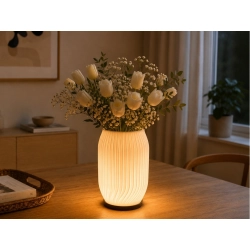 Lampka stołowa z wazonem na kwiaty 2 w 1 LED RGB z pilotem