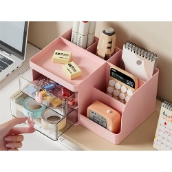 Przybornik organizer na biurko półki na kosmetyki drobiazgi szuflady szafka