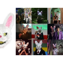 Maska na halloween królik upiorny stwór potwór przebranie strój psychopata
