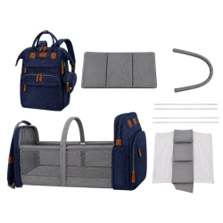 Plecak wielofunkcyjny z łóżeczkiem USB organizer duży pojemny mommy bag Verk Group