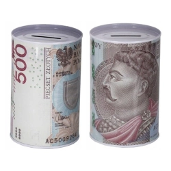 Skarbonka metalowa na pieniądze puszka xxl duża