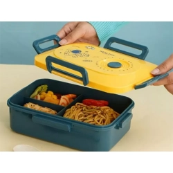Lunchbox śniadaniówka pojemnik na śniadanie obiad z przegródkami sztućce — zdjęcie 6