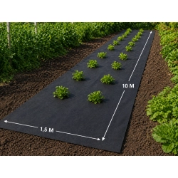 Gruba agrowłóknina 50g 1,5m x 10m antchwastowa mata ściółkująca czarna