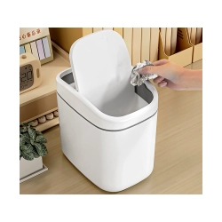 Mini kosz na śmieci do pokoju do łazienki pojemnik na biurko klapka 2 l