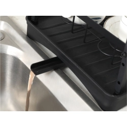 Suszarka do naczyń talerzy sztućców kubków dwupoziomowa ociekacz z tacką