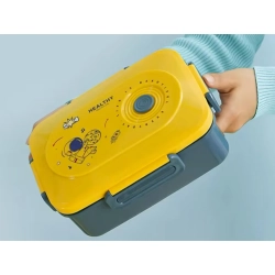 Lunchbox śniadaniówka pojemnik na śniadanie obiad z przegródkami sztućce — zdjęcie 8
