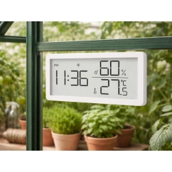 Termometr higrometr cyfrowy z zegarem do pomiaru temperatury i wilgotności do domu i ogrodu Verk Group model 380629811 — zdjęcie 12