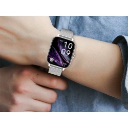 Smartwatch zegarek damski męski gumowy pasek sport bluetooth rozmowy szary