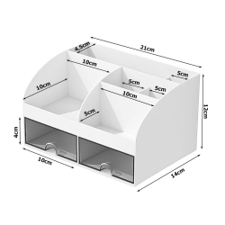 Przybornik organizer na biurko półki na kosmetyki drobiazgi szuflady szafka