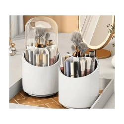 Organizer na kosmetyki pojemnik na pędzle do makijażu obrotowy z przykrywką