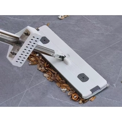 Mop płaski mikrofibry ze ściągaczką składanym wiadrem rozkładany do podłóg