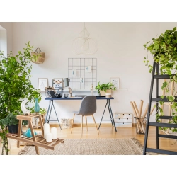 Kwietnik stojący drewniany na kwiaty doniczkowe doniczki dwupoziomowy półka