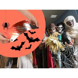 Girlanda halloween 2m noże narzędzia tasak zakrwawione dekoracja halloween