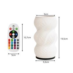 Lampka stołowa z wazonem na kwiaty LED RGB z pilotem 2w1