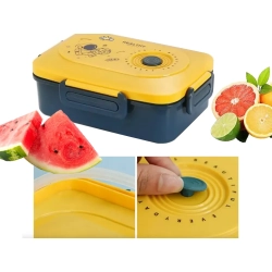 Lunchbox śniadaniówka pojemnik na śniadanie obiad z przegródkami sztućce — zdjęcie 5