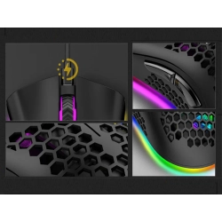 Myszka bezprzewodowa 2,4 ghz mysz do laptopa sensor optyczny podświetlenie