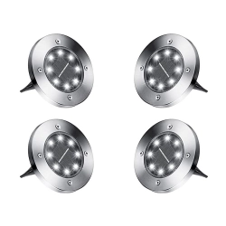 Lampki solarne gruntowe lampa ogrodowa 8 led 4 szt