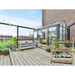 Kwietnik stojący drewniany wysoki na kwiaty doniczki 3 poziomowy regał