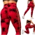 Legginsy damskie push up marmurkowe wysoki stan modelujące fitness S/M