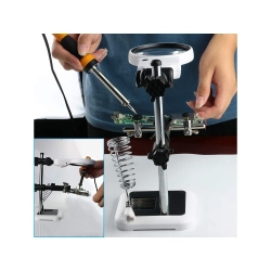 Trzecia ręka zestaw do lutowania uchwyt lupa 6 led