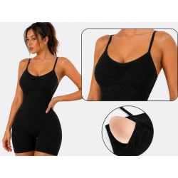 Kombinezon sportowy damski push up fitness krótki modelujący elastyczny s/m — zdjęcie 7
