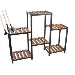 Kwietnik stojący drewniany wysoki na kwiaty doniczki 3 poziomowy regał