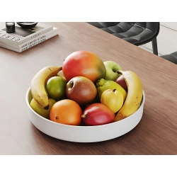 Organizer obrotowy taca uniwersalna 25cm kuchnia łazienka przyprawy biała - zdjęcie 1