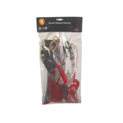 Girlanda halloween 2m noże narzędzia tasak zakrwawione dekoracja halloween