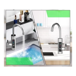 Przepływowy elektryczny podgrzewacz wody kran bateria kuchenna lcd 3kw